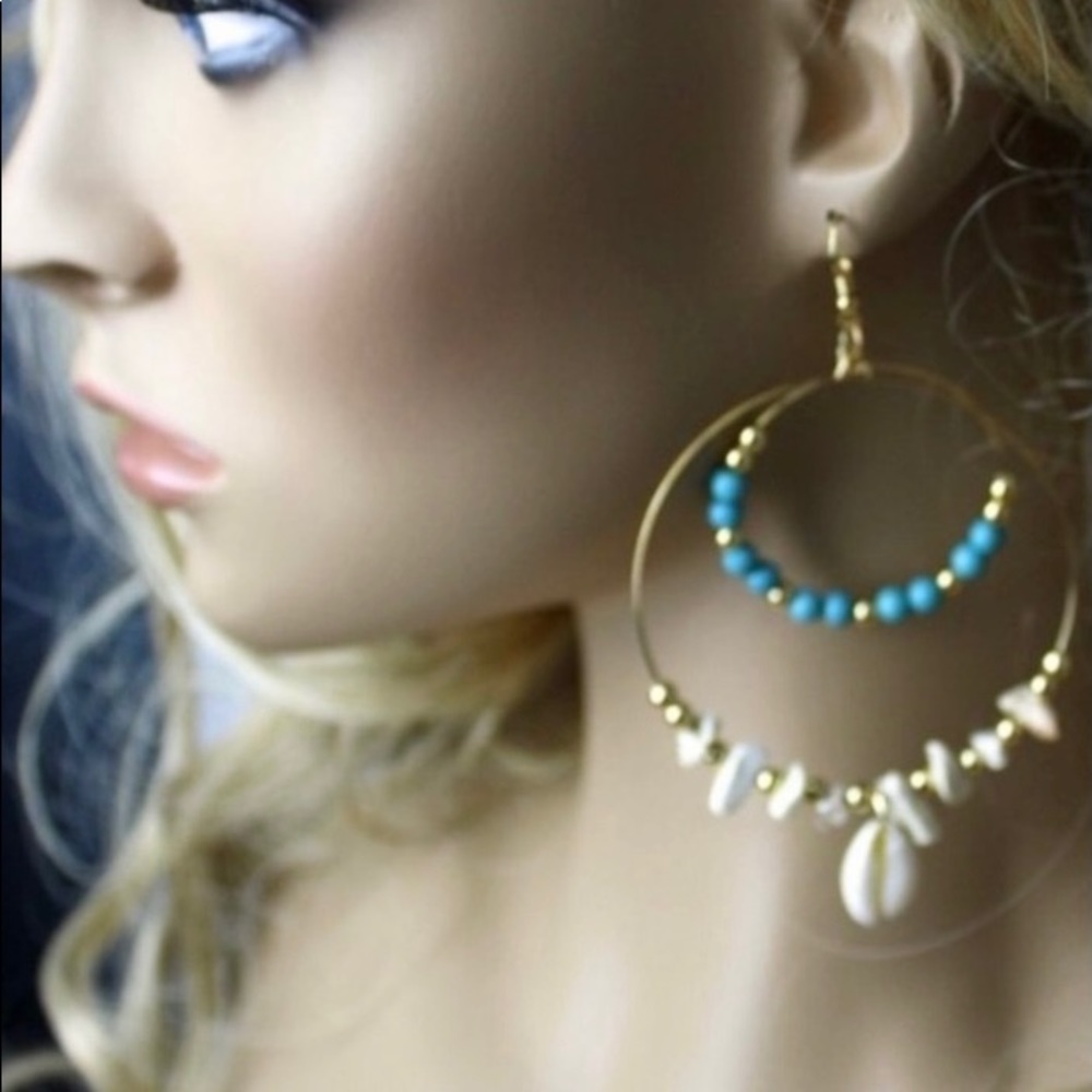 NWT.  Double hoop earrings.